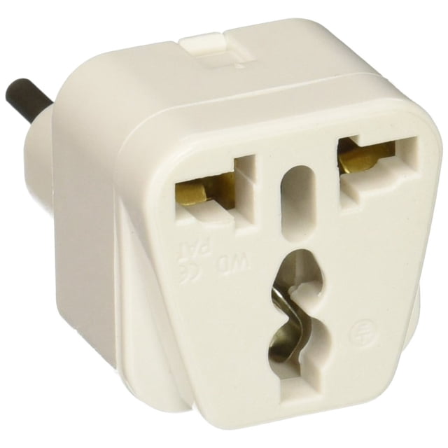 Adaptador de enchufe universal tipo L para Italia, Uruguay y más