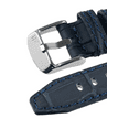 thumbnail image 6 of Morellato Soccer Genuine Water Resistant Leather Watch Strap - Blue Marine - 24mm - Chrome-plated Stainless Steel Buckle - SPORT Collection, 6 of 10