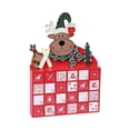 thumbnail image 3 of Calendario de madera de 24 días de Adviento con cajones de almacenamiento Patrón de reno Organizador de dulces Rellenable para la decoración de Colco Calendario de adviento, 3 of 8