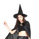 thumbnail image 2 of Sombrero de bruja con campanario de Halloween, accesorios de fiesta negros clásicos, 2 of 5