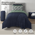 thumbnail image 4 of 14pc College Dorm Essentials Bundle, Twin-XL, Reversible Bed in a Bag Comforter Set, Navy, 4 of 18