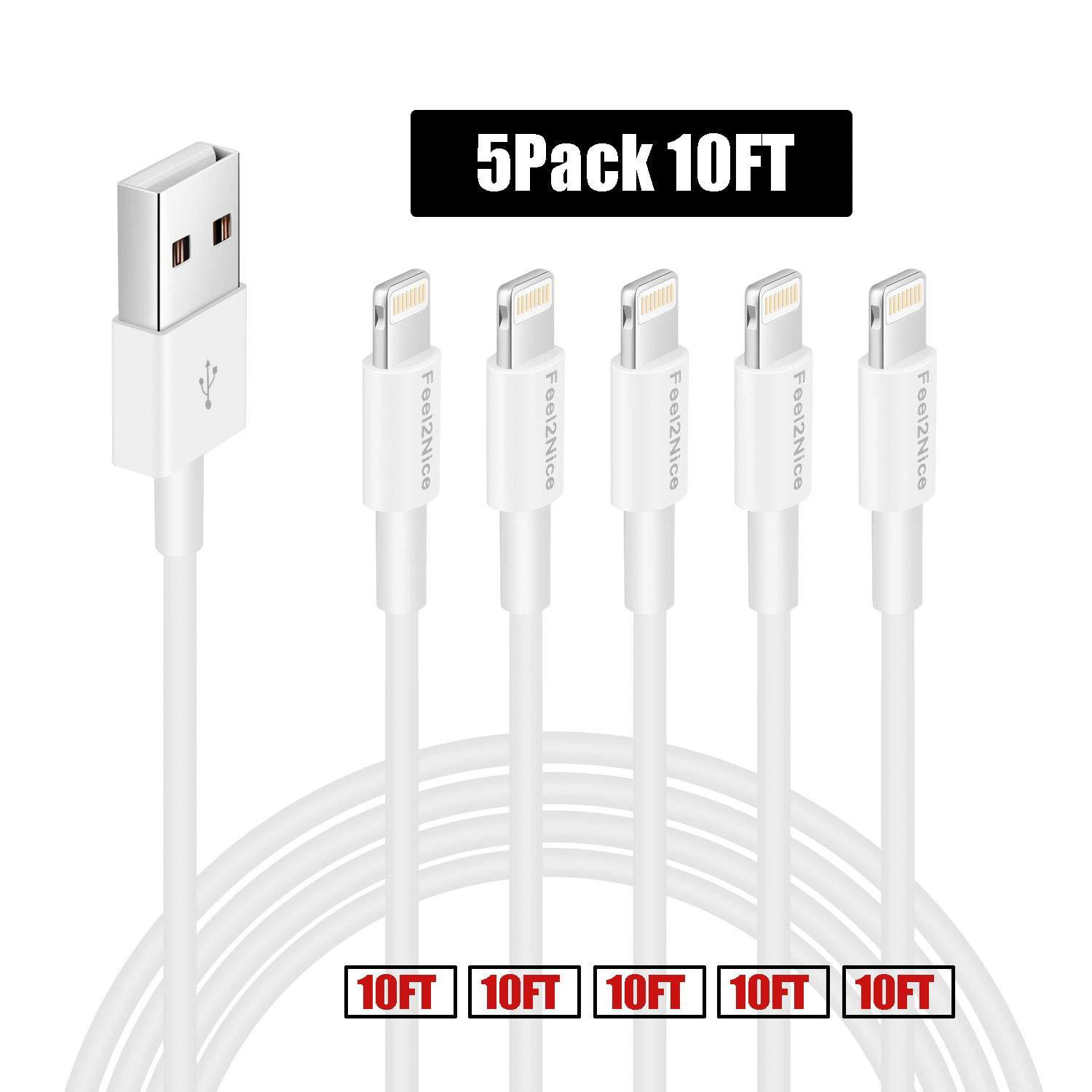 Lightning Cable Iseason iPhone Charger Cables 3Pack 3FT 6FT 10FT to USB Syncing Data and Nylon Braided Cord Charger for iPhone X/8/8Plus/7/7Plus/6/6Plus/6s/6sPlus/5/5s/5c/SE and More Sk-123-YH-Bred-01 BlackRed 