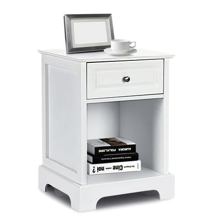 Costway Night Stand Sofa Side Bedside End Accent Table Home