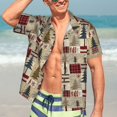 thumbnail image 7 of Susaid Rustic Plaid Forest Lodge Print Short Sleeve Shirts Button Down Casual Shirts Summer Beach Aloha Button Down Short Sleeve for Men ,X-Large, 7 of 7