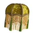 thumbnail image 3 of Mornei European Style Fringe Table Lamp Shade Velvet Lighting Cover for Bedroom Bedside Style A, 3 of 8