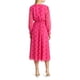 thumbnail image 2 of Anne Klein Womens Drawstring Waist Midi Dress, pink, 2, 2 of 2