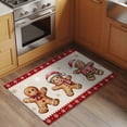 thumbnail image 2 of Gingerbread Christmas Entryway Rug 2'x3'&nbsp; Non Slip Front Door Mats, Red Snowflake Golden Winter Xmas Entrance Rugs Indoor Outdoor Carpet, Washable Floor Mats Small Area Rug for Bedroom Kitchen, 2 of 8