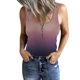 thumbnail image 1 of Camiseta sin mangas para mujer Sexy 1/4 Zip Up Gradient Scoop Neck Chaleco sin mangas Summer Trendy Slim Skinny Pullover Túnica Tees Fridja qr3084, 1 of 6