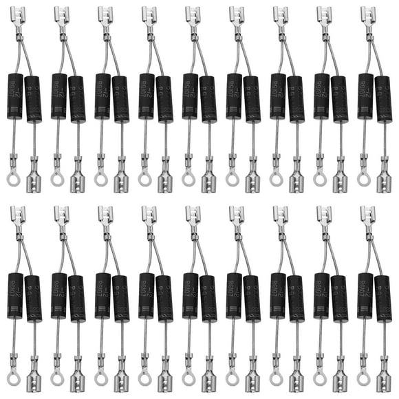 High Voltage Microwave Oven Diode Black 10Pcs 3.4X0.6X0.2In