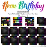 Neon Birthday 11-21 Paper Pack