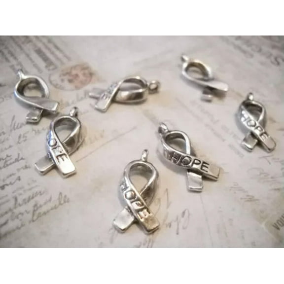 U8MO Cancer Awareness Charms Awareness Ribbon Charms Large Lot 25/50/100-50
