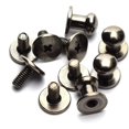 thumbnail image 2 of 30 Pack Black Round Phillips Head Button Stud Screws 6x8x8mm Chicago Screws Nail Rivet For DIY Leather Craft, 2 of 5