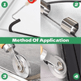thumbnail image 4 of Fly Screen Repair Set Tool Double Wheel Sealing Roller with Wooden Handle Rubber Piping Tape Removal Hook Clip 4 Pack, 4 of 6