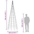 thumbnail image 4 of vidaXL Christmas Tree Light Cone 570 LEDs Colourful 300 cm, 4 of 5
