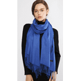 thumbnail image 3 of RIIQIICHY Royal Blue Pashmina Winter Scarf for Women Shawl Wrap for Dresses Wedding Shawl for Bridesmaids, 3 of 6