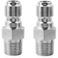 thumbnail image 1 of HUGFEGWE 2 Pcs Raccord Pivotant pour Laveuse à Pression 3/8 NPT Connecteur en Acier Inoxydable Raccords Pivotants Sans Pli Adaptateur Lavage de Voiture CJB91-85881, 1 of 9