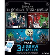 Ceaco Disney Nightmare Before Christmas Three Interlocking Jigsaw Puzzles