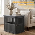 thumbnail image 2 of MINDYES 30" Dog Crate Furniture, Medium Small Dog Cage with Locking for Indoor, Black, 2 of 8