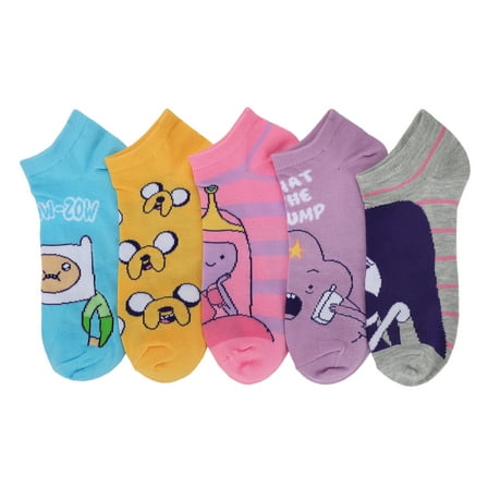 Adventure Time Characters 5-Pair Women's Ankle Socks