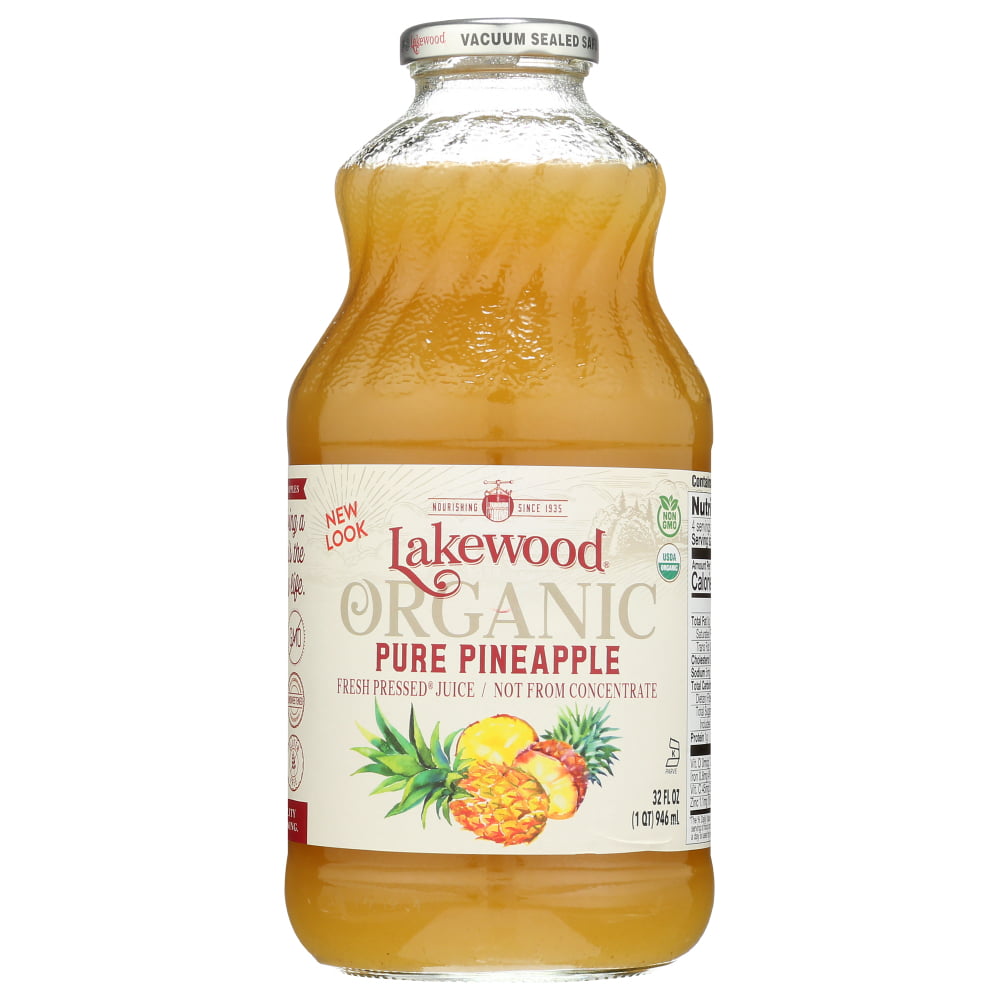 Lakewood Pure Juice Pineapple Cold Pressed, 32 Fl Oz - Walmart.com ...