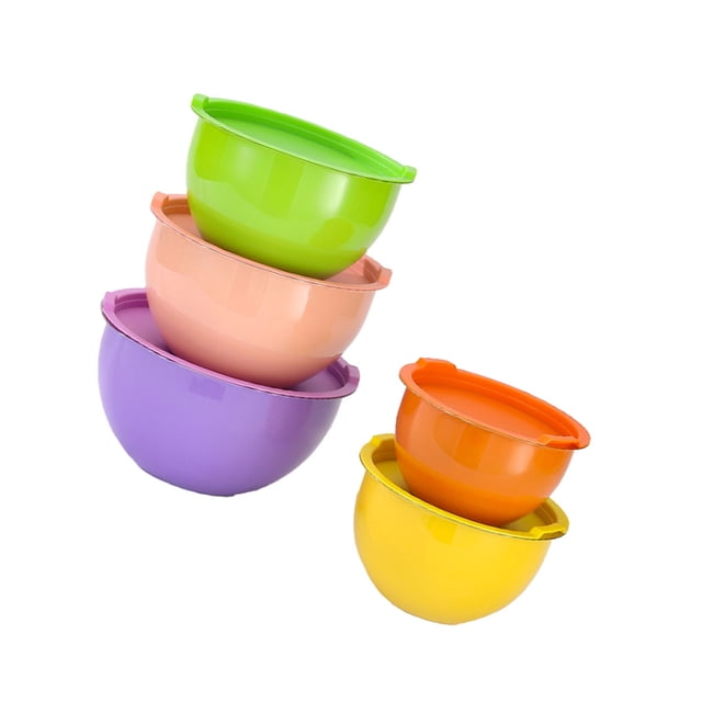 Toystoory Juego de tazones para mezclar tazones para mezclar coloridos para cocinar en la cocina y hornear Mostrada Toystoory HA016057-00