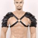 thumbnail image 2 of Armadura de hombro Correa de pecho de cuero Caballero ajustable Disfraz de cosplay Ropa de club, 2 of 5