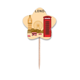 thumbnail image 1 of I Love London Reino Unido Inglaterra Post Office Rojo bandera ilustracion patrón marca Big Ben Selección de pastelitos Star lable Flag en palillos de dientes, 1 of 3