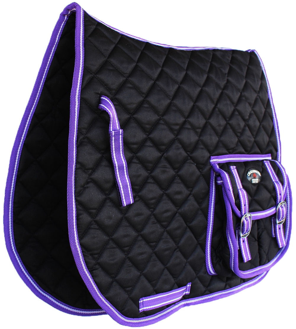 Challenger English Horse Quilted AllPurpose Saddle Pad w/ Pockets