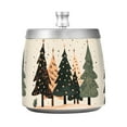 thumbnail image 7 of Yayeee Ashtray with Lid for Cigarette Smokeless Stainless Steel Home Ash Holder, Beige Christmas Trees, 7 of 7