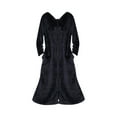 thumbnail image 2 of WTXUE Night Gown And Robe Sets Cotton Nightgowns Flannel Robe Zipper Front Robes Full Length Bathrobe Flannel Warm Housecoat Nightgown Sleepwear Pajamas Long Nightgowns Night Gown Soft Comfy Black S, 2 of 4