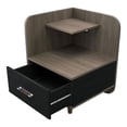 thumbnail image 6 of Furniture of America Ames Adult Modern 1-Drawer Nightstand with 2-Shelf, Chestnut Brown, 6 of 16