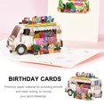 thumbnail image 4 of 3Pcs Three-dimensional Greeting Card 3D Flower Car Greeting Cards Birthday Cards, 4 of 9