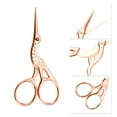 thumbnail image 3 of Unique Bargains 1 Pc Women Little Crane Scissors Grooming Scissors For Beauty Parlor Stainless Steel Rose Gold Tone, 3 of 4
