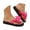 Hot Pink, variant on BRICH Womens Bow Platform Flip Flops Comfortable Summer Beach Wedge Thong Sandals White 7