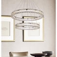 thumbnail image 3 of Monroe 36 inch LED double ring chandelier in black, 3 of 9