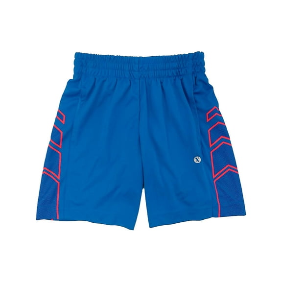 Xersion Boys Blue & Orange Geometric Print Athletic Basketball Gym Shorts XS