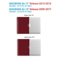 thumbnail image 5 of IBENZER Old Version (2010-2017 Release) MacBook Air 13 Inch Case (Models: A1466 / A1369), Plastic Hard Shell Case with Keyboard for Apple Mac Air 13, Wine Red, W-A13-WR+2, 5 of 10