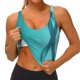 thumbnail image 3 of Balery a Teal Ribbonin Sujetadores deportivos con espalda cruzada para mujer, acolchados, sin costuras, de alto impacto, ideales para yoga, gimnasio, entrenamiento y fitness.-XX-Large, 3 of 8