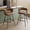 Brown, variant on VECELO Modern Braided Bar Stools Set of 4 – Suede Fabric Counter Height Stools with Woven Back Support & Footrest, Heavy-Duty Metal Frame Bar Chairs for Kitchen Island,Brown