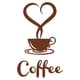 thumbnail image 2 of Pegatinas de pared nuevas y hermosas tazas de café, calcomanías artísticas de té y café, pegatinas de vinilo para pared, 2 unidades, 2 of 2