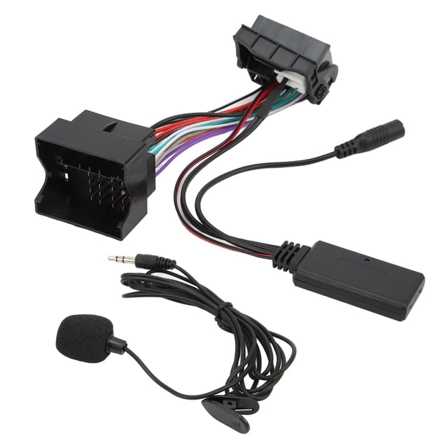 AUX Audio Cable, Microphone External Assembly MP3 Format Decoding Compatible 2.0 3.0 4.0 5.0 Replacement for 207 307 308 407 607 for Car