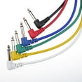 thumbnail image 4 of CNKOO 6 Colors Electric Guitar Effect Patch Cable Wire Audio Connection Cable Cord 1/4 Inch TS Male Plug 30cm, 4 of 7