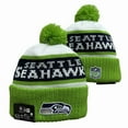 thumbnail image 3 of Tennessee Titans Navy & Blue Unisex Pom-Pom Knit Beanie with Bold 'TENNESSEE TITANS' Lettering & Flaming Team Logo Accents, Adjustable for All Enthusiasts, 3 of 88