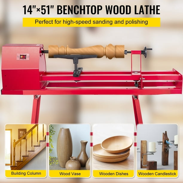 Red 2024 wood lathe