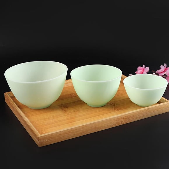 CHICHUMID 1Set Green Silicone Bowl Non-slip Pinch Prep Bowls For Baking Tool