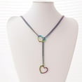 thumbnail image 3 of Heart Slip Chain Necklaces for Women, Stainless Steel O-Ring Adjustable Lariat Heart Y-Necklace, Punk Gothic Cuban Collar Necklace Jewelry for Men, 3 of 7