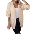 thumbnail image 2 of Deal of the Week Ofreoo Women's Fashion Loose Solid Colors Sweater Long Sleeve Cardigan Sweater Coat Fall Outfits for Women 2024, 2 of 5