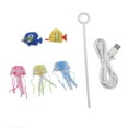 thumbnail image 4 of Lampe Haut-Parleur BT, Veilleuse d'Aquarium Lampe Lecteur de Bruit Blanc, Modèle de Poisson Inspiré d'Aquarium Lampe de Table RVB 10 Styles d'Éclairage RVB pour Maison Dortoir Étude, 4 of 7