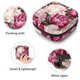 thumbnail image 3 of Peony Period Bag Sanitary Napkin Purse Small Coin Pouch Travel Waist Pouch Organizer Case 4.7x6.6x6.6 in Made of Velvet Cloth, Sponge, 3 of 6