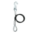 thumbnail image 1 of Trailer Safety Towing Cable With S Hook 3500lbs Load Bearing 27.6in Maximum Extension Length Spring Towing Rope For RV, 1 of 7